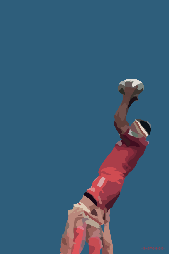 Unique and Contemporary Irish Rugby Art Print SKETCHICO