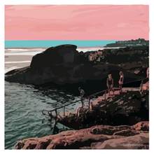 Load image into Gallery viewer, Swimmers at the Forty Foot