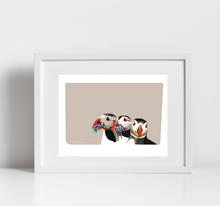 Load image into Gallery viewer, Puffin Trio Print
