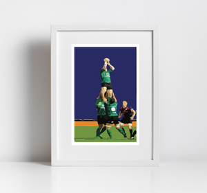 Supporting the Catcher - Rugby Print