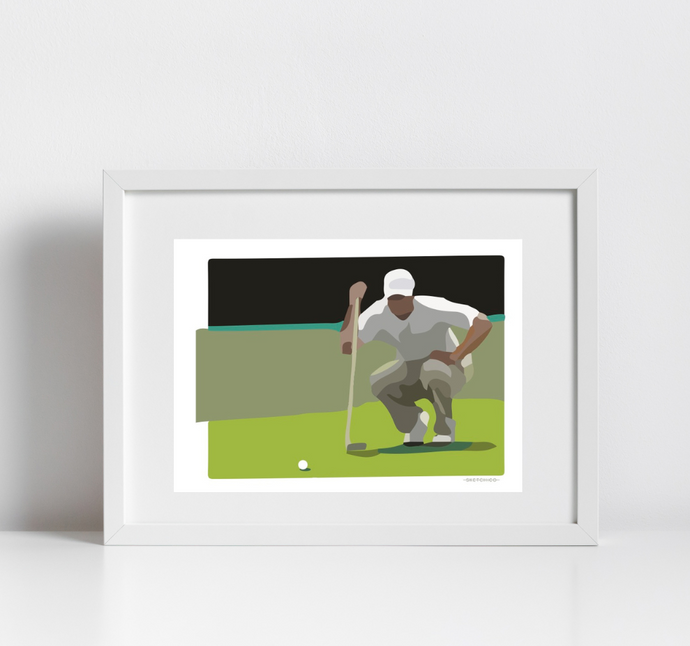 Golfing Guy Print