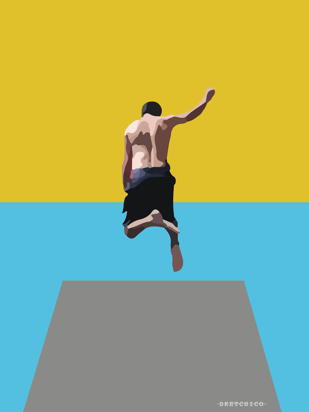 The Wild Jump - Diving Print