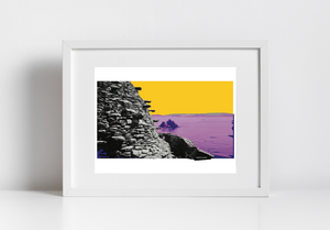 Art print of the Beehive huts on SKellig Island in Co. Kerry
