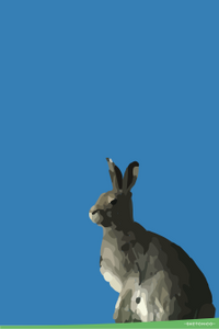 The Blue Hare Print