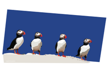 Load image into Gallery viewer, Four Puffins Print