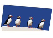 Load image into Gallery viewer, Four Puffins