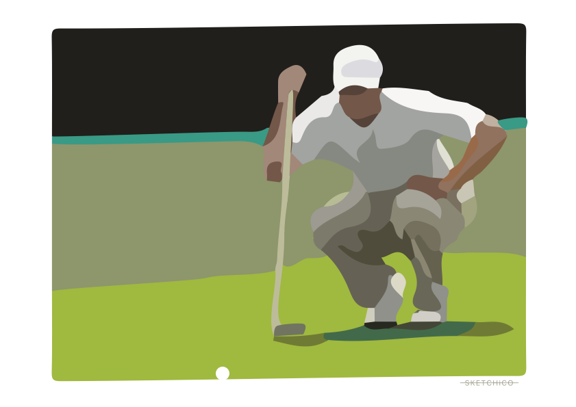 Golfing Guy Print