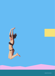 She Jumps - Diving Board Print