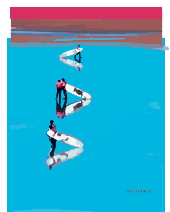 Surfer's Reflection Print